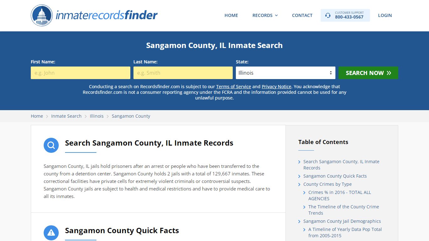 Sangamon County, IL Inmate Lookup & Jail Records Online